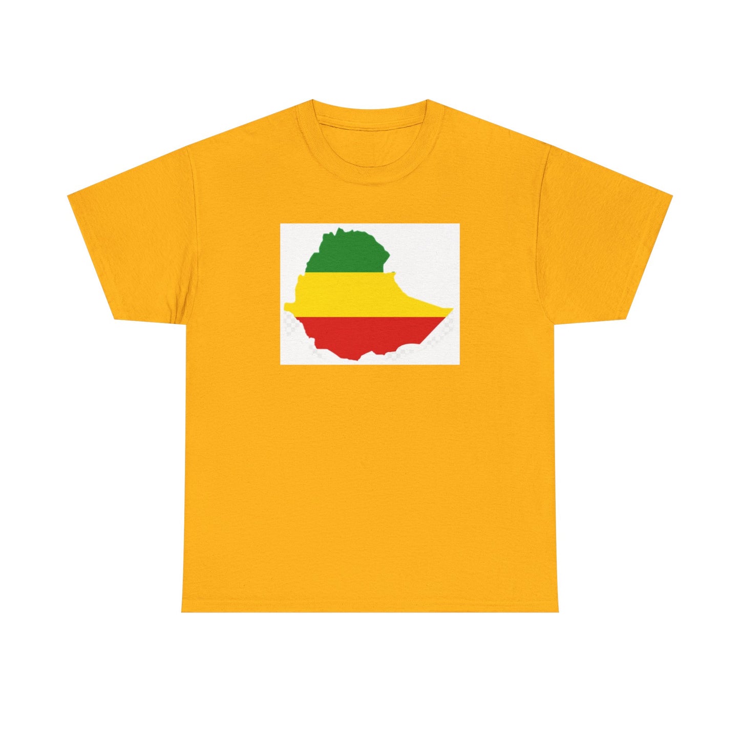 Unisex Heavy Cotton Tee -- Ethiopia flag and map