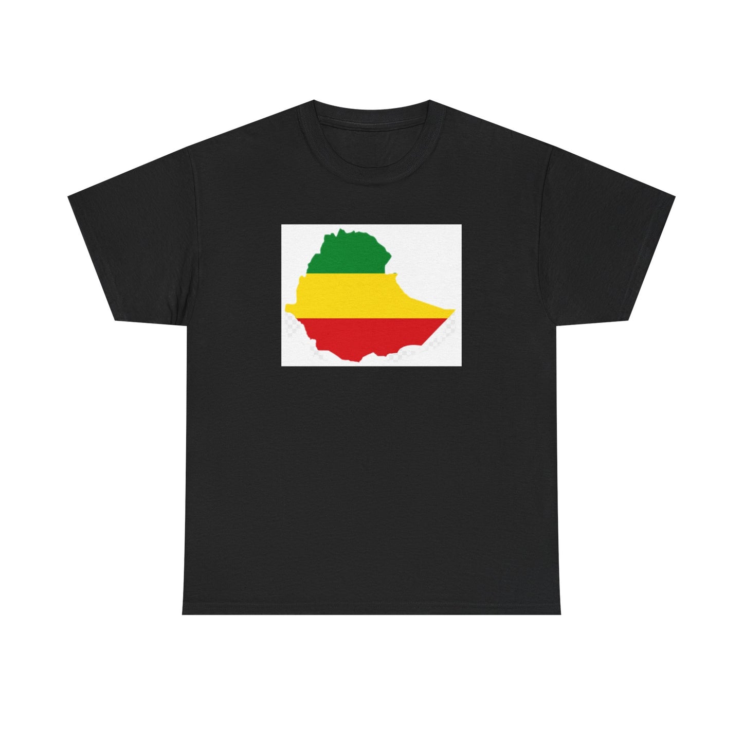 Unisex Heavy Cotton Tee -- Ethiopia flag and map