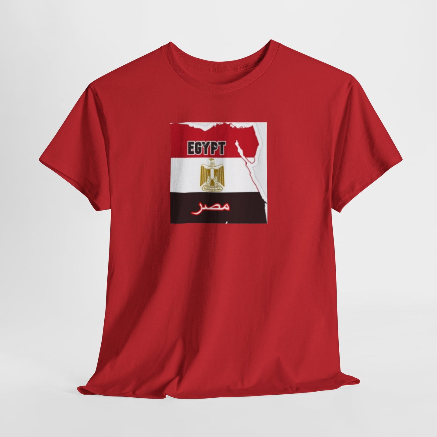 Unisex Heavy Cotton Tee -- Egypt flag and map