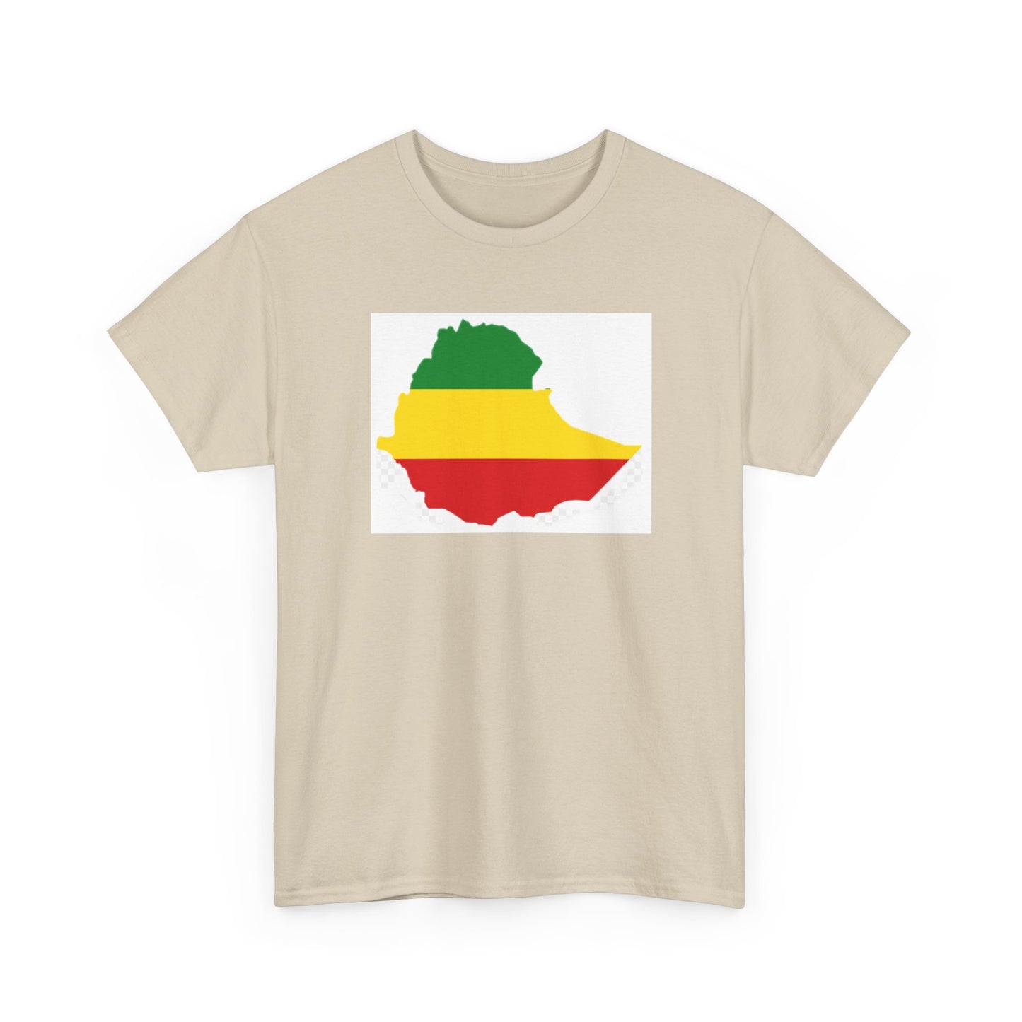 Unisex Heavy Cotton Tee -- Ethiopia flag and map
