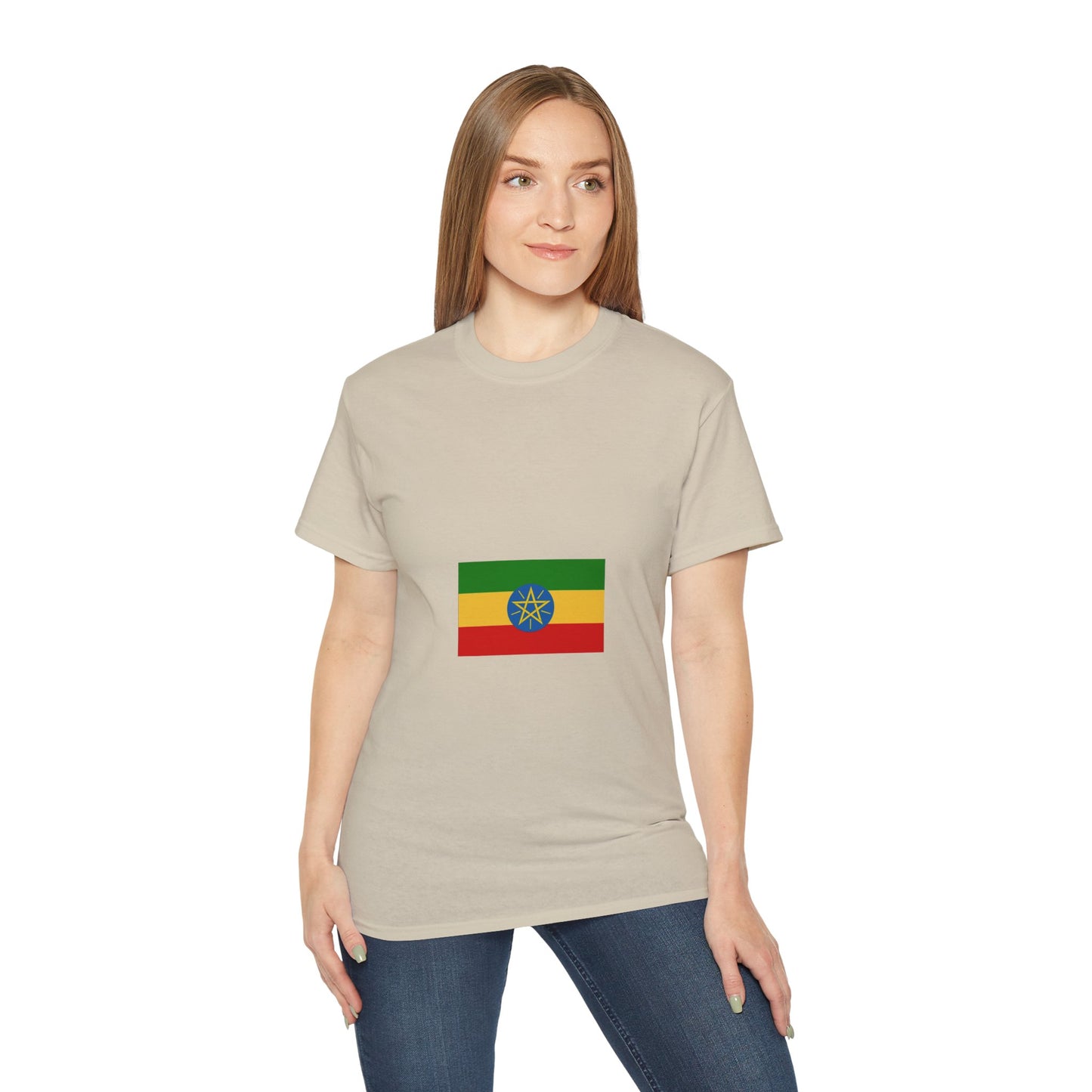Unisex Ultra Cotton Tee -- Ethiopian Federal Flag Tshirt