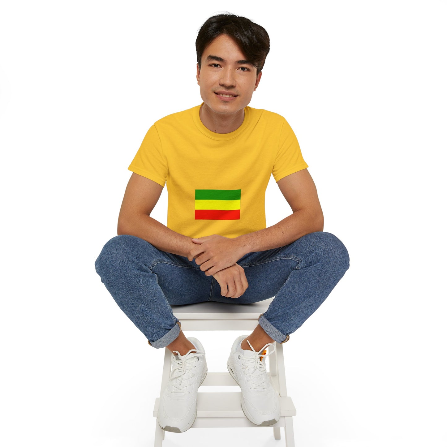 Unisex Ultra Cotton Tee - Ethiopan Flag no star