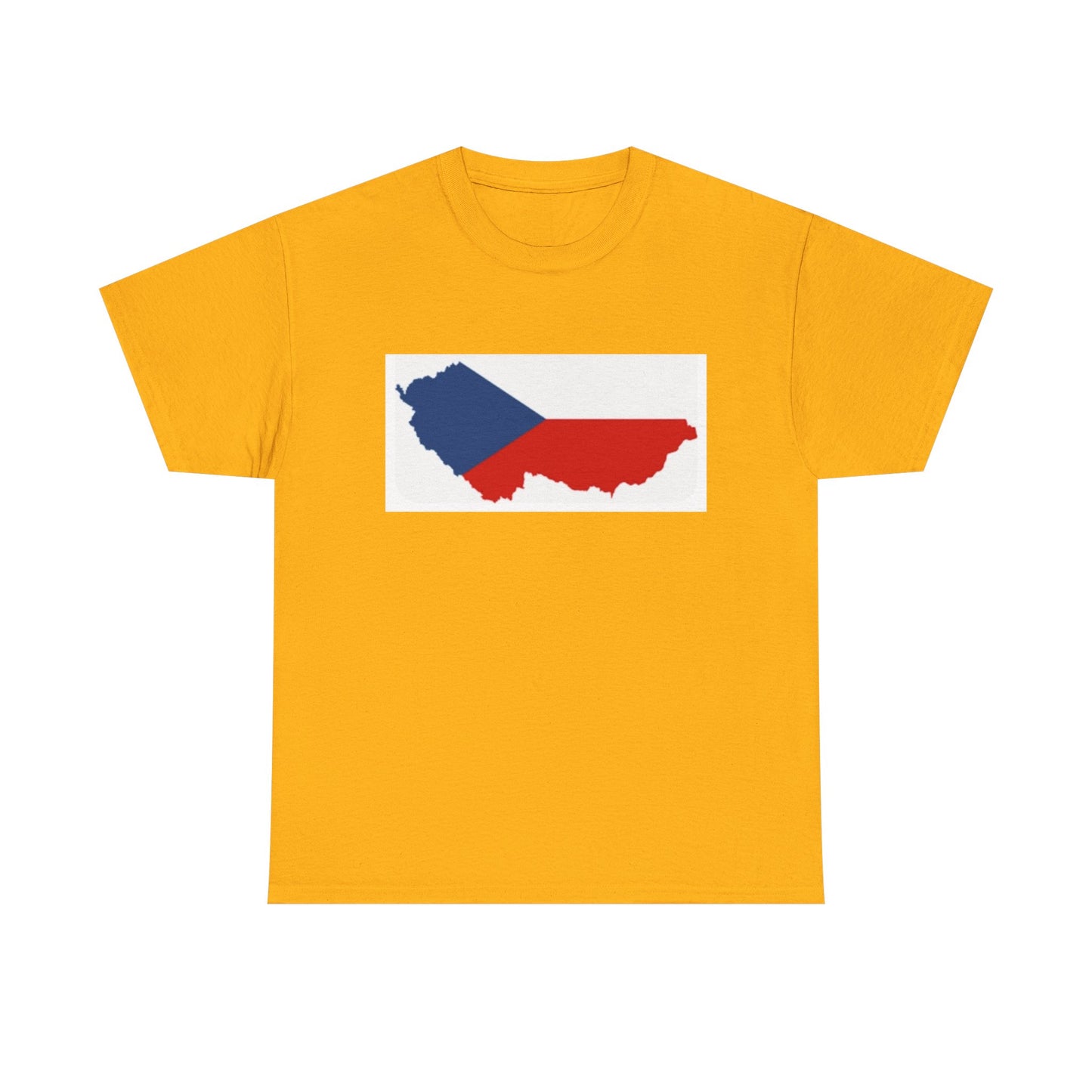 Unisex Heavy Cotton Tee -- Czechia flag and map