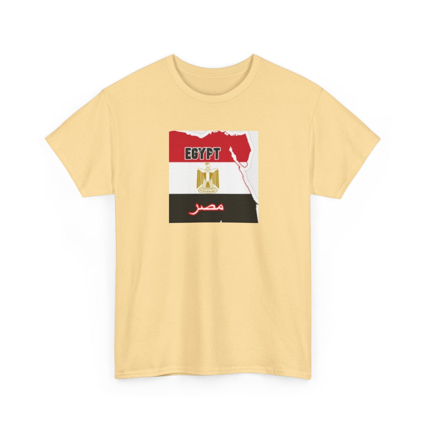 Unisex Heavy Cotton Tee -- Egypt flag and map