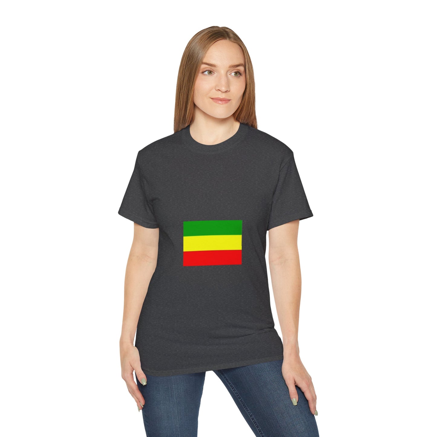 Unisex Ultra Cotton Tee - Ethiopan Flag no star