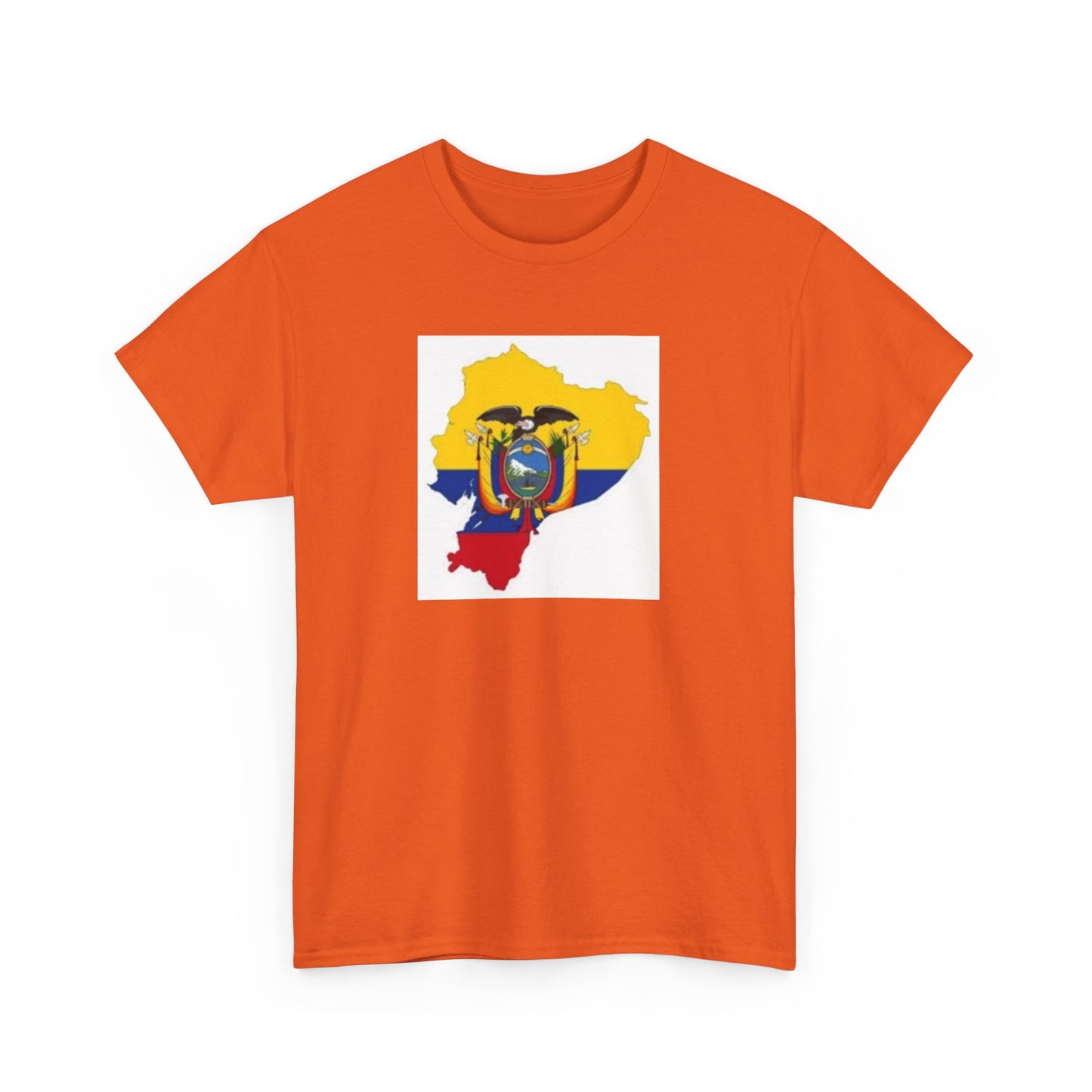 Unisex Heavy Cotton Tee -- Ecuador flag and map