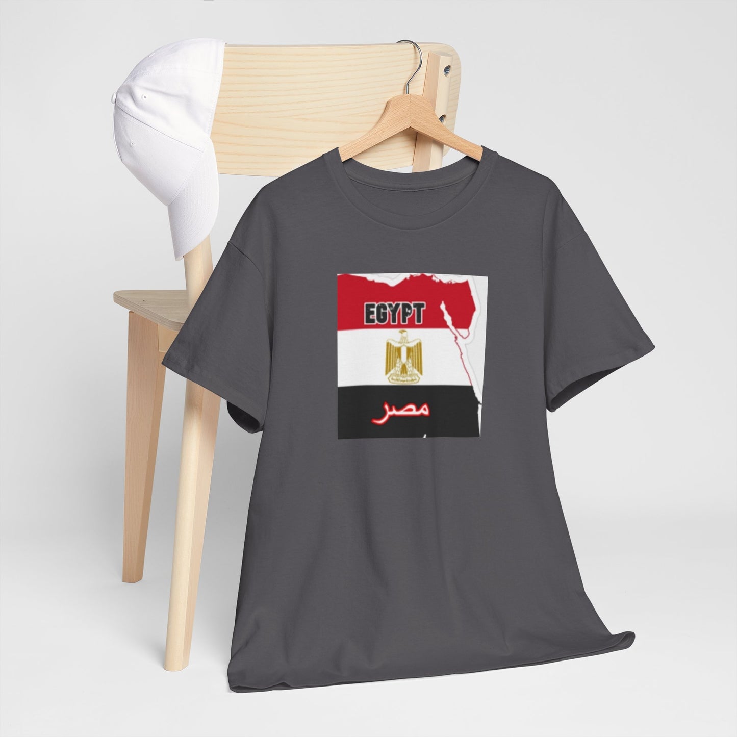 Unisex Heavy Cotton Tee -- Egypt flag and map