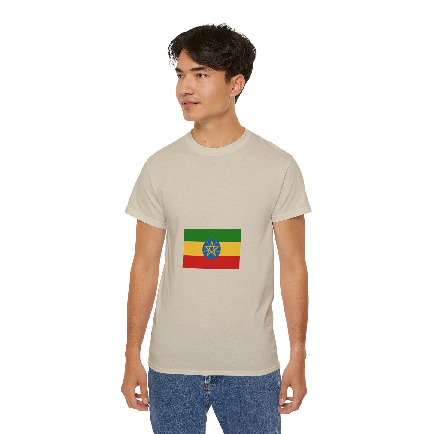 Unisex Ultra Cotton Tee -- Ethiopian Federal Flag Tshirt