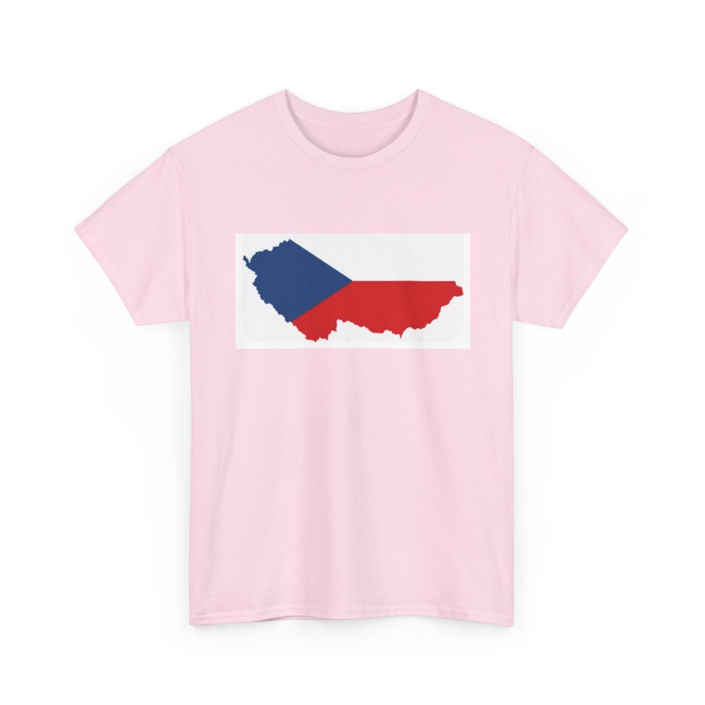 Unisex Heavy Cotton Tee -- Czechia flag and map