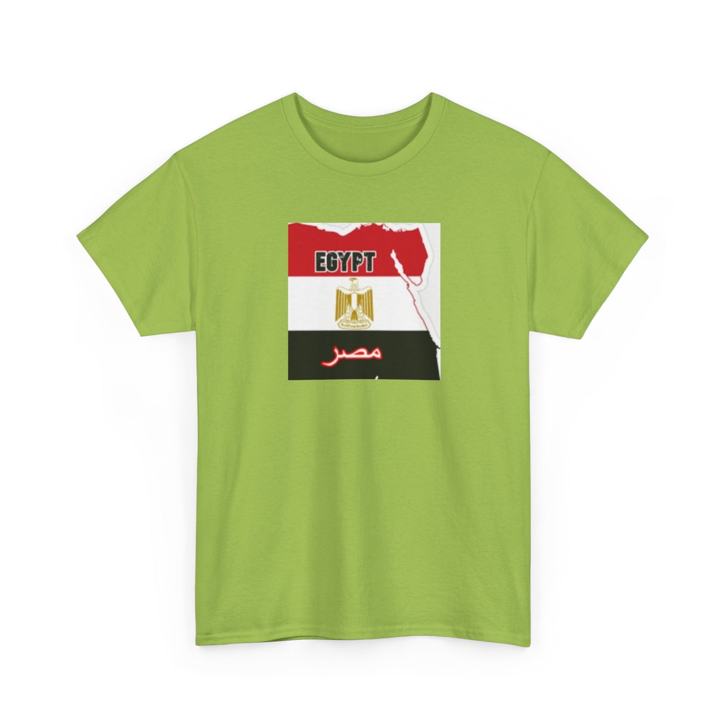 Unisex Heavy Cotton Tee -- Egypt flag and map