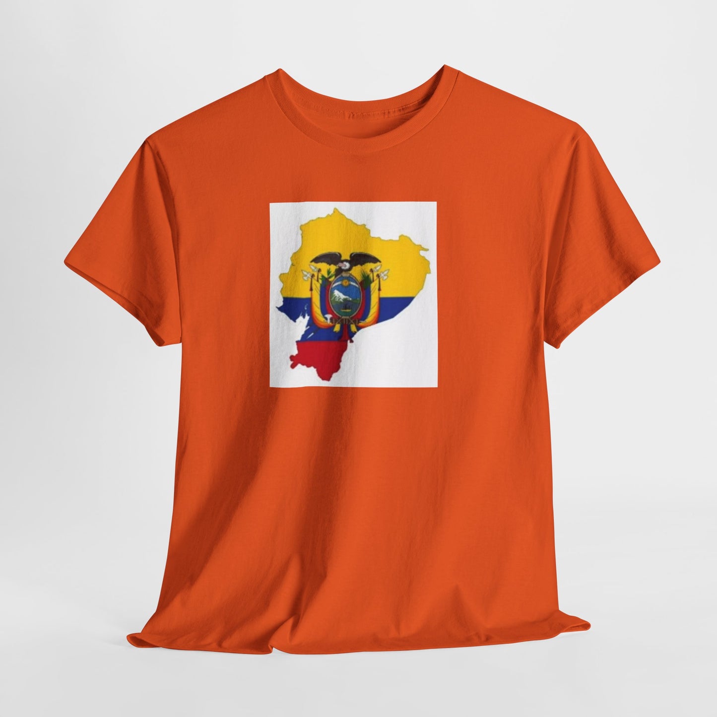 Unisex Heavy Cotton Tee -- Ecuador flag and map