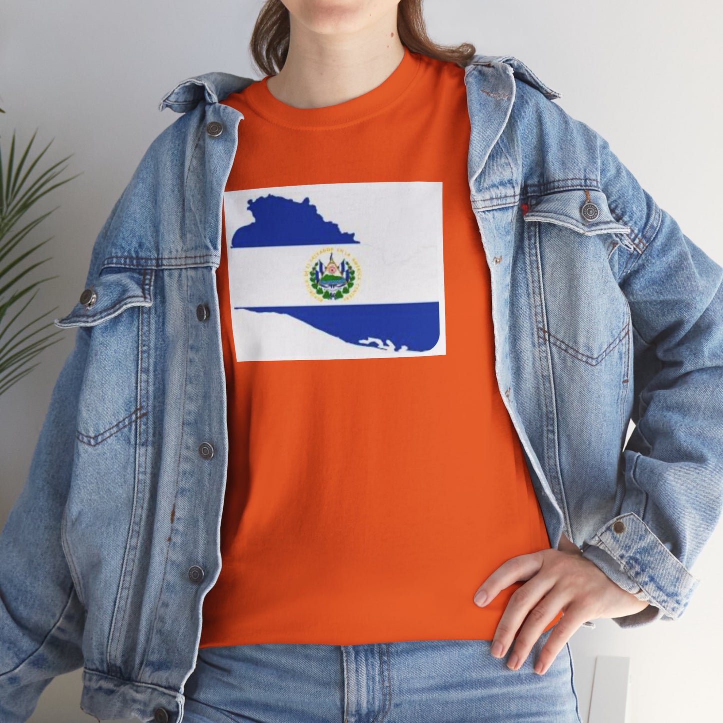 Unisex Heavy Cotton Tee -- el Salvador flag and map