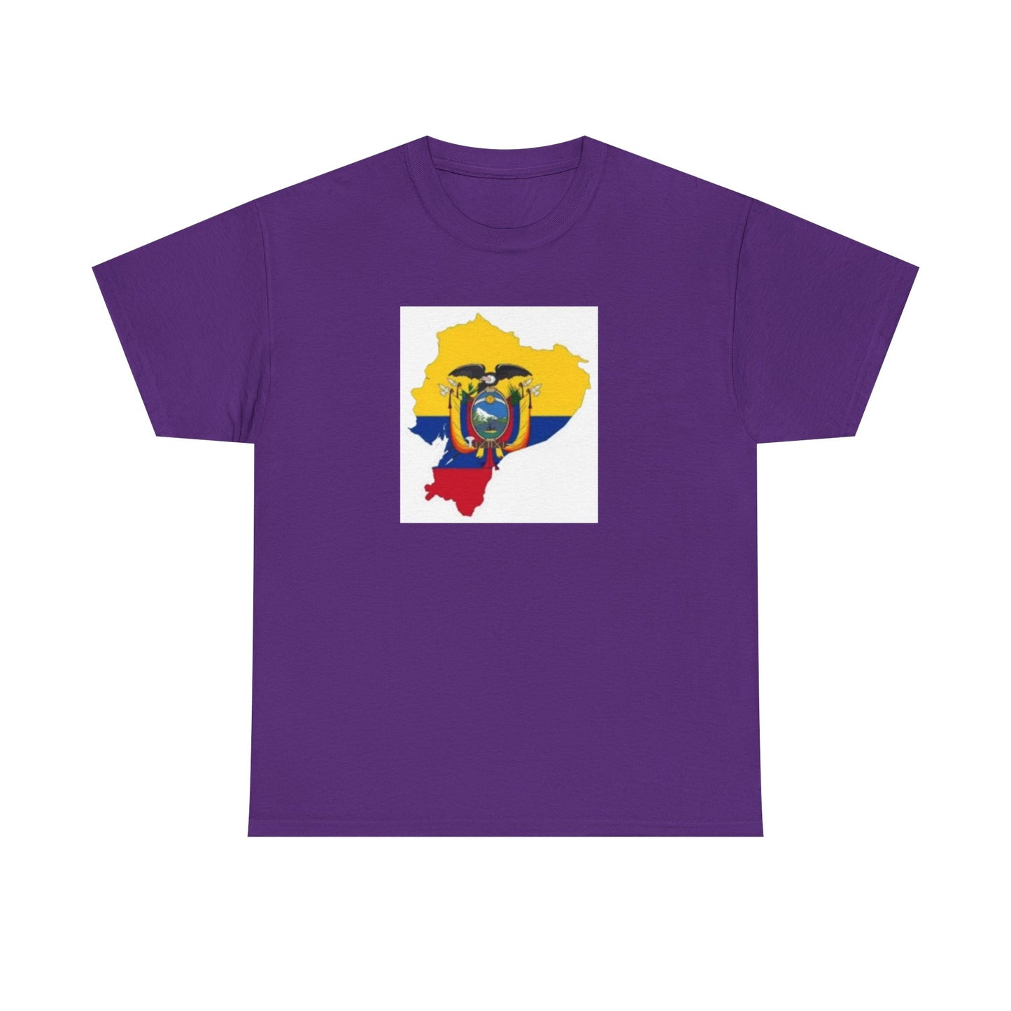 Unisex Heavy Cotton Tee -- Ecuador flag and map