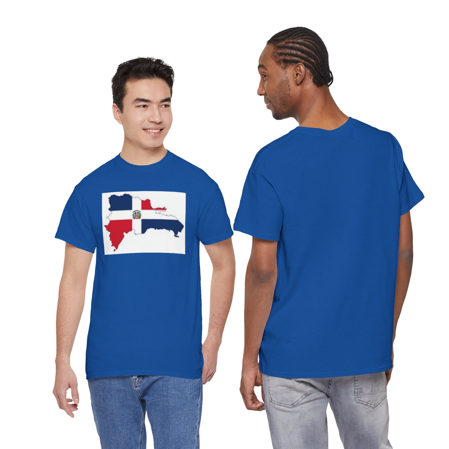 Unisex Heavy Cotton Tee -- Dominican Republic flag and map