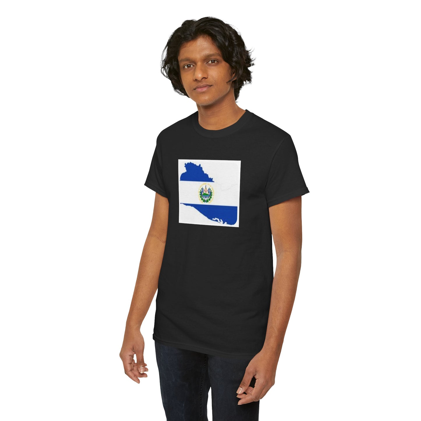Unisex Heavy Cotton Tee -- el Salvador flag and map