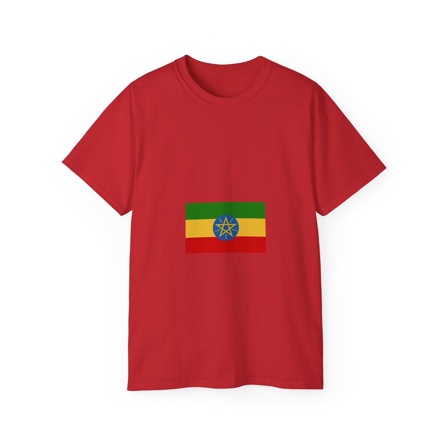 Unisex Ultra Cotton Tee -- Ethiopian Federal Flag Tshirt