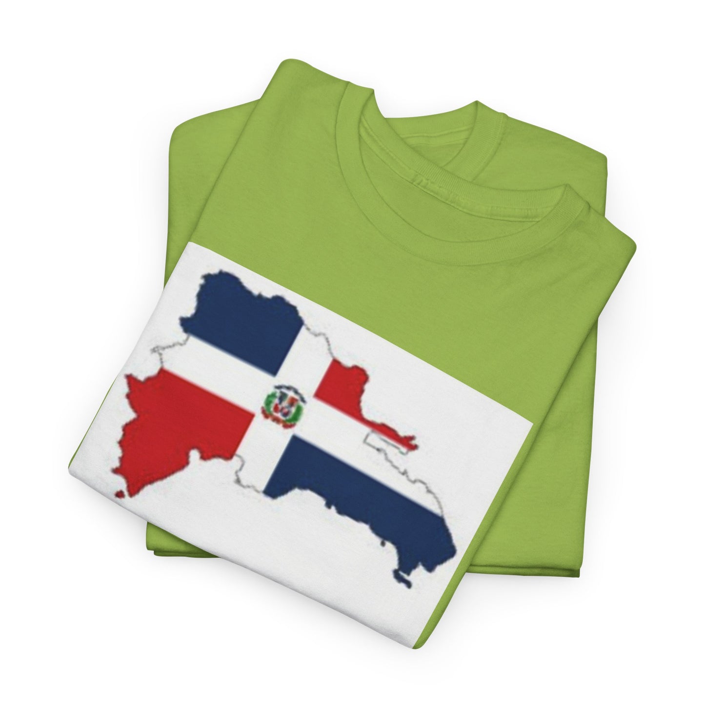 Unisex Heavy Cotton Tee -- Dominican Republic flag and map
