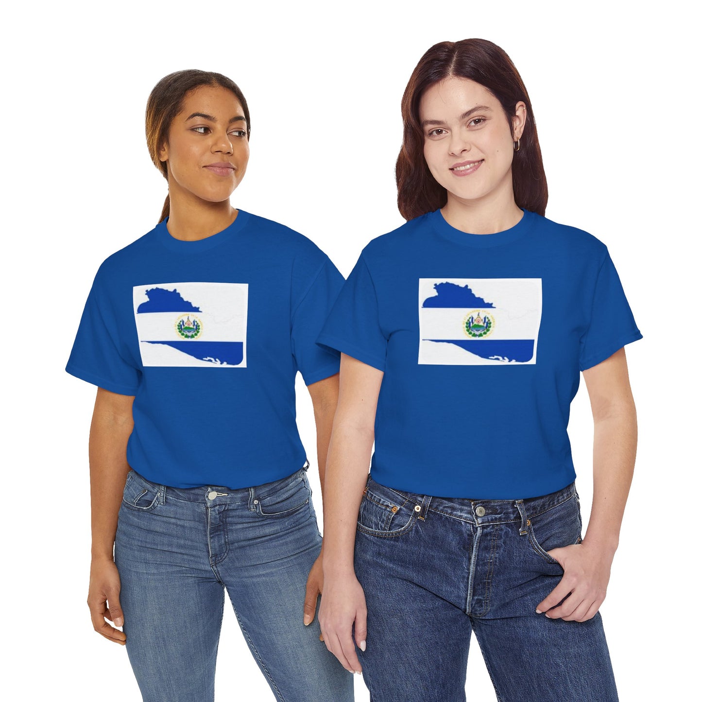 Unisex Heavy Cotton Tee -- el Salvador flag and map