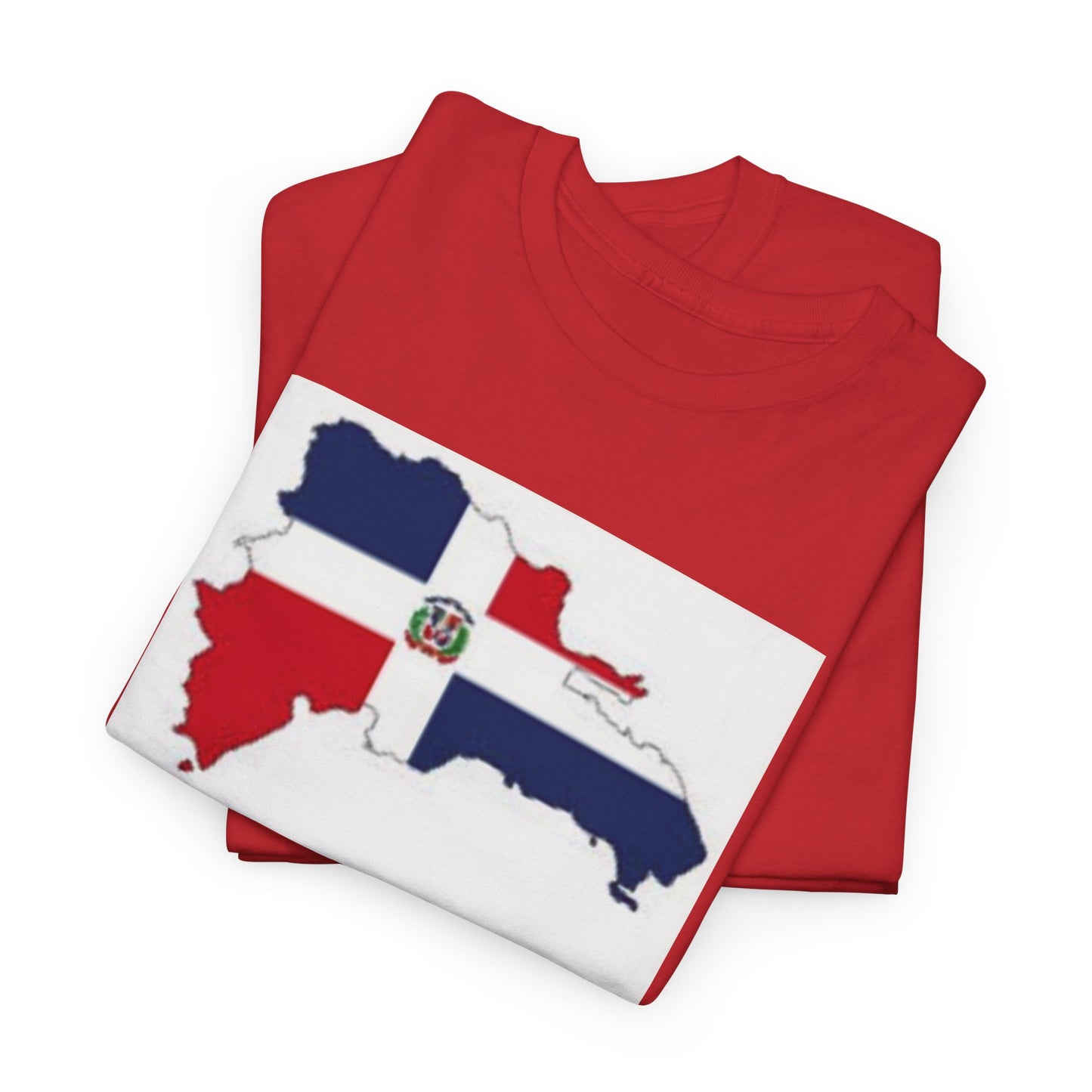 Unisex Heavy Cotton Tee -- Dominican Republic flag and map