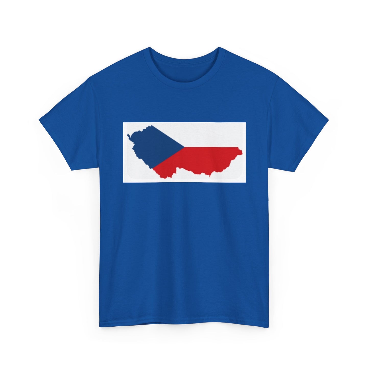 Unisex Heavy Cotton Tee -- Czechia flag and map