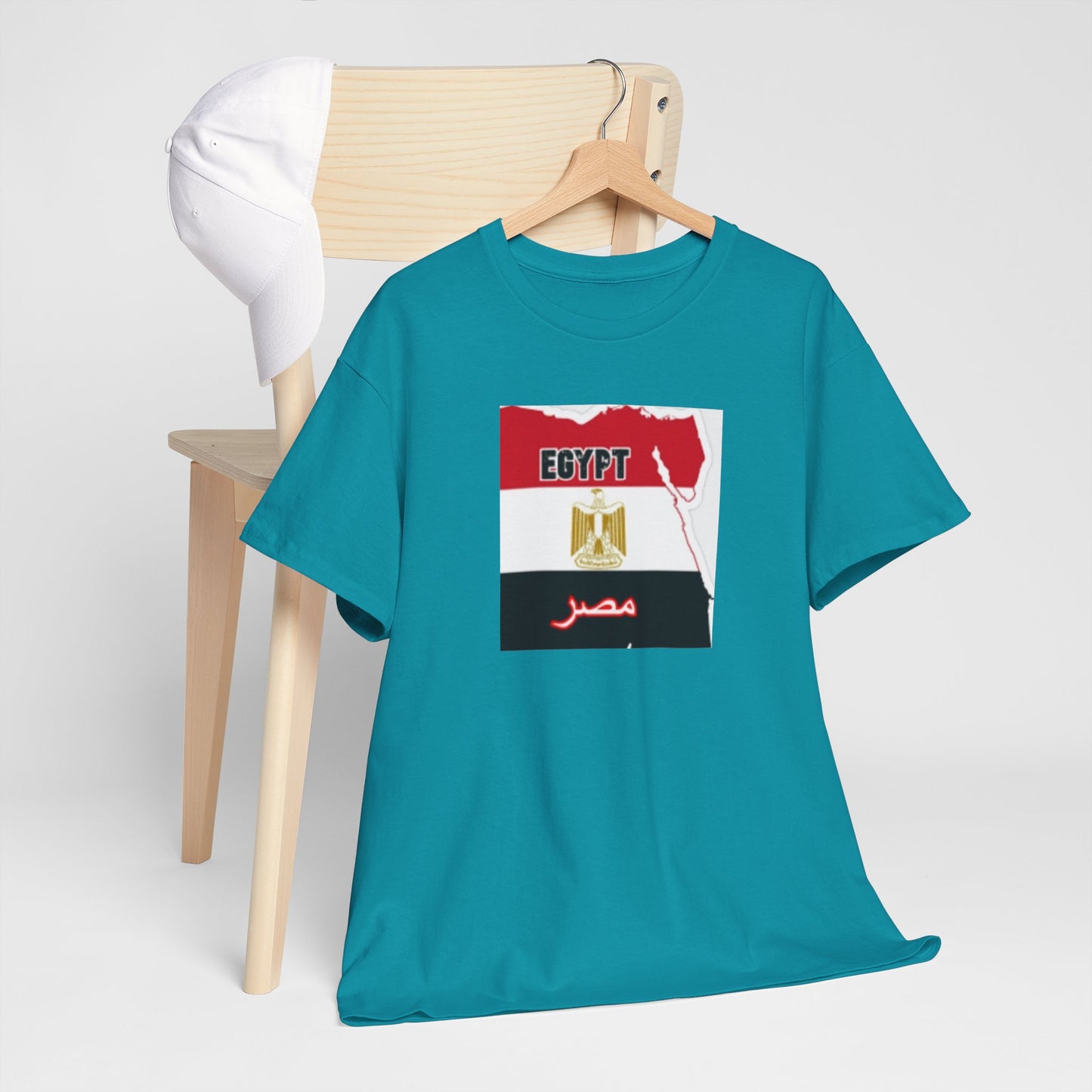 Unisex Heavy Cotton Tee -- Egypt flag and map