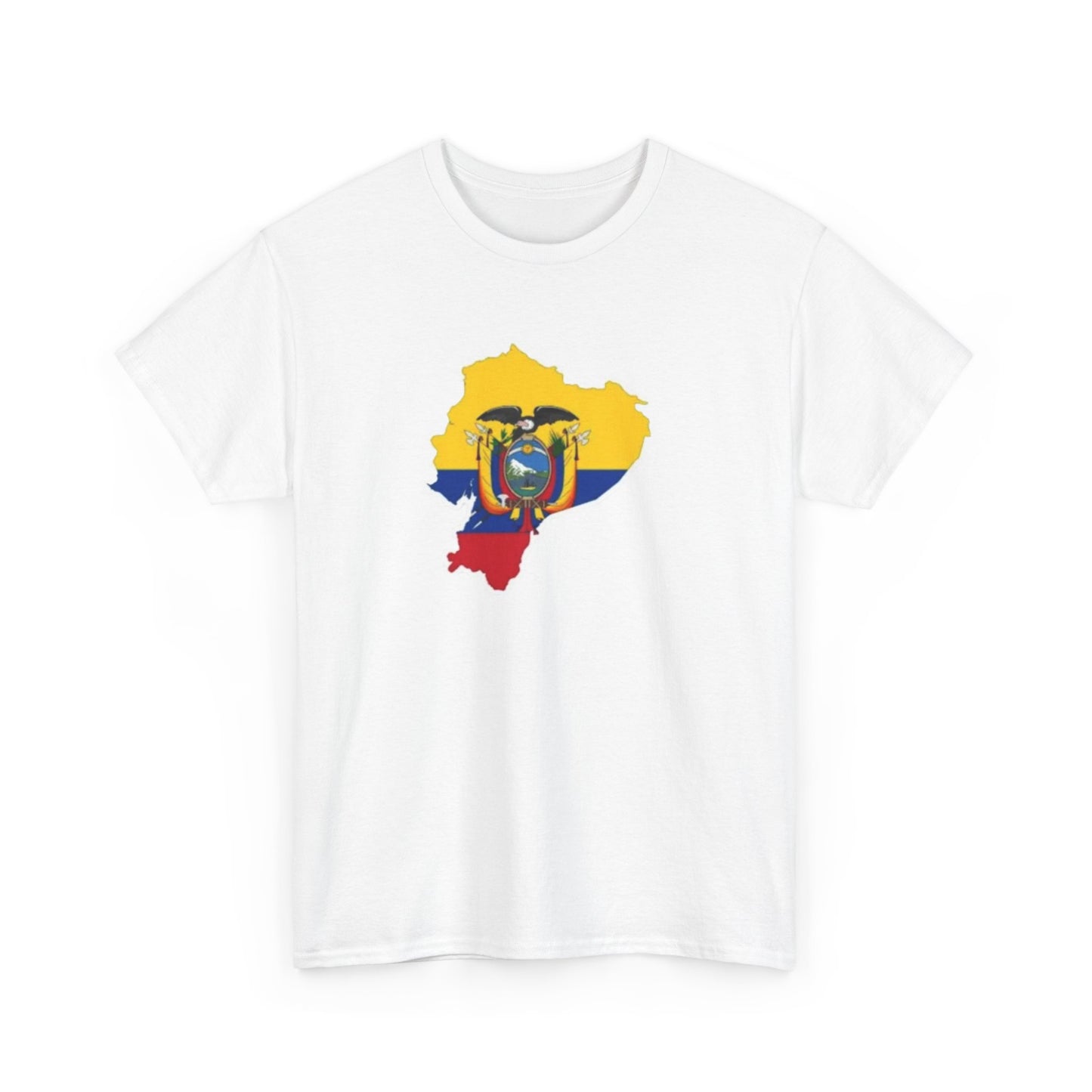 Unisex Heavy Cotton Tee -- Ecuador flag and map
