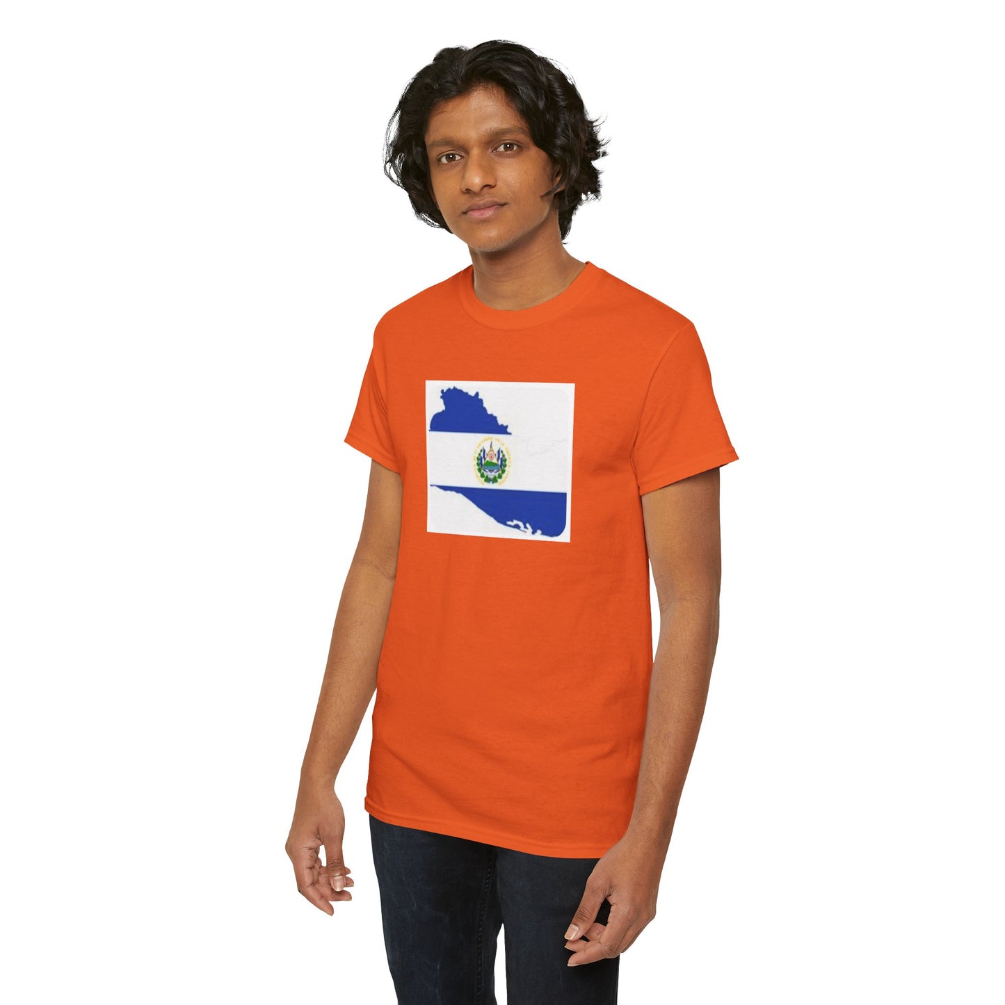 Unisex Heavy Cotton Tee -- el Salvador flag and map