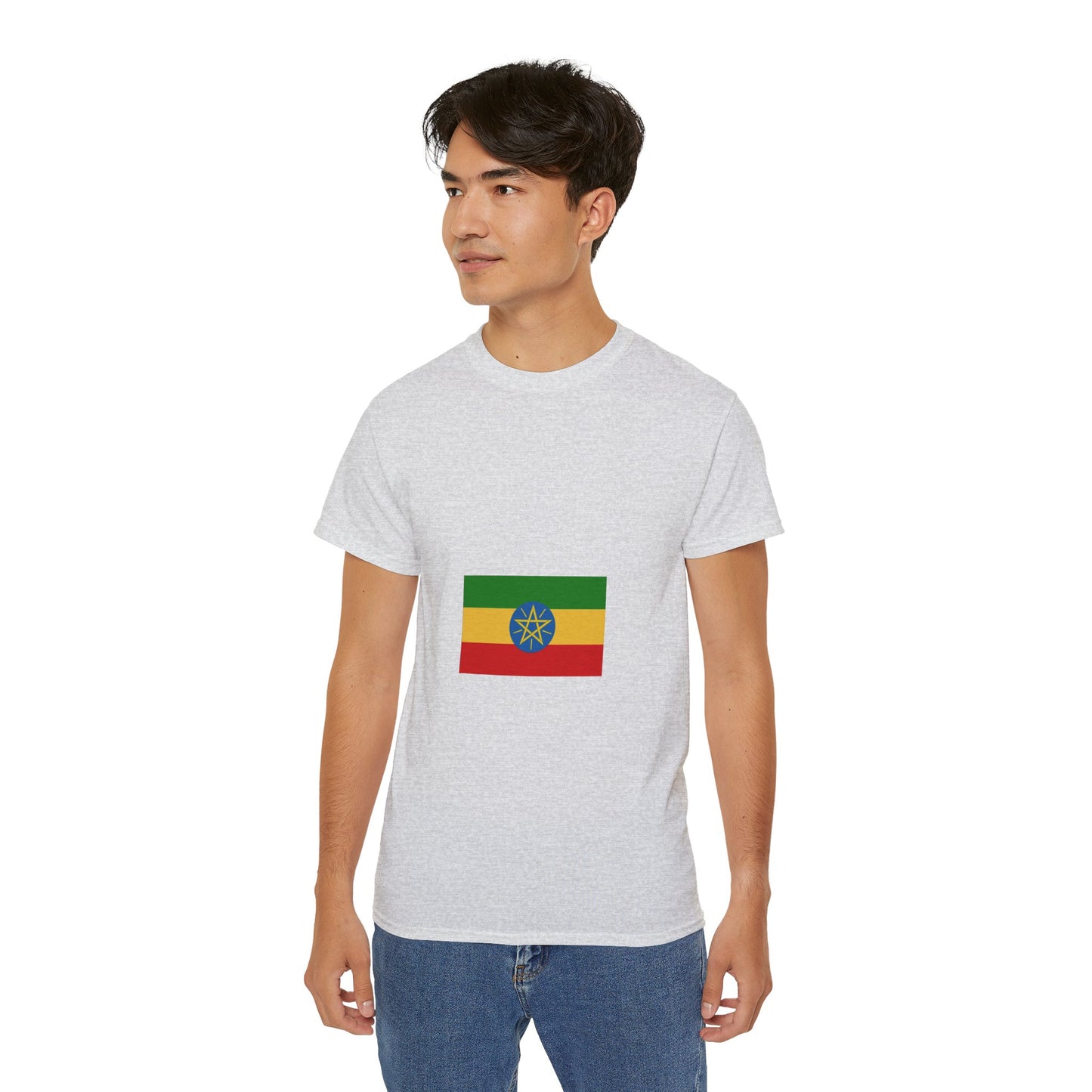 Unisex Ultra Cotton Tee -- Ethiopian Federal Flag Tshirt