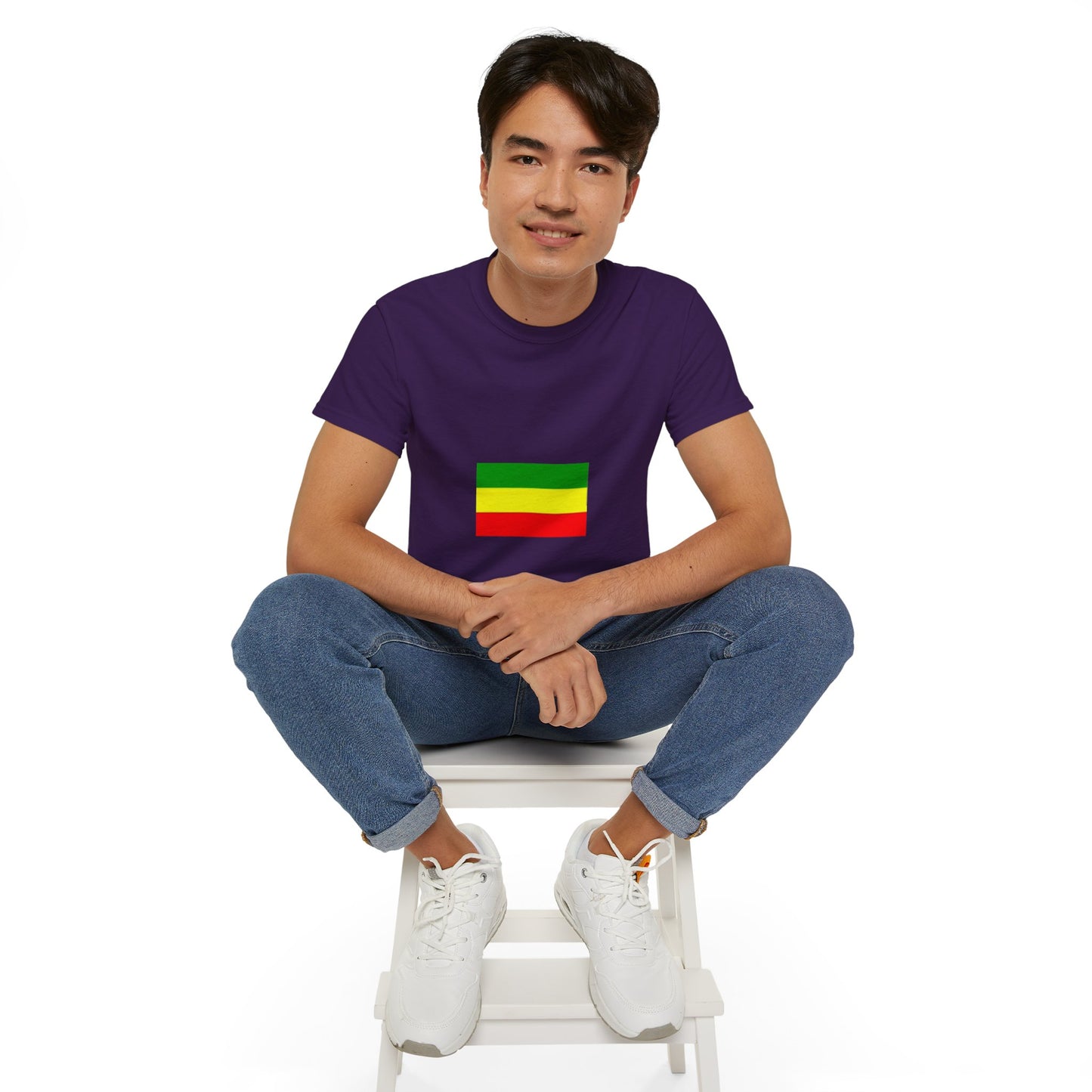 Unisex Ultra Cotton Tee - Ethiopan Flag no star