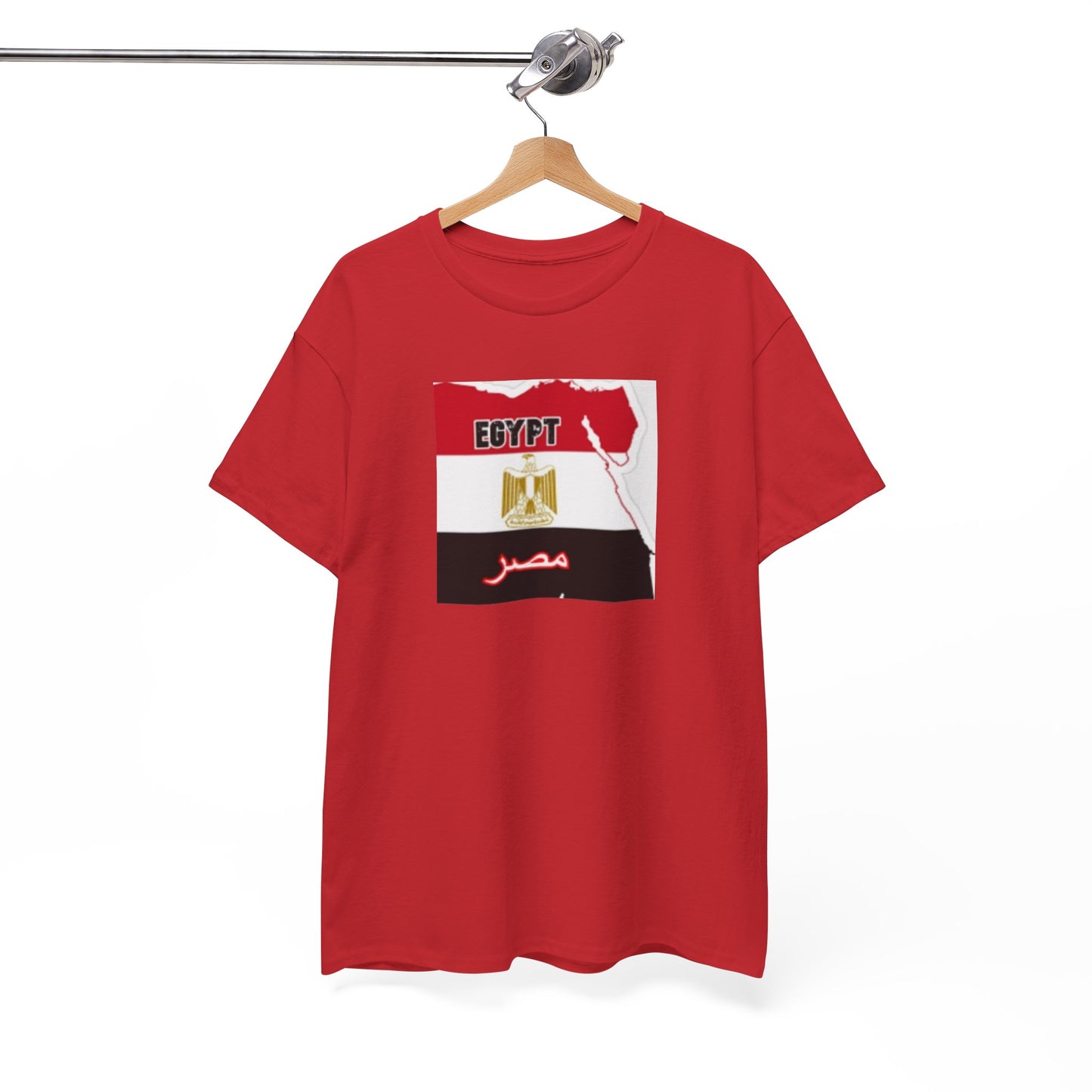 Unisex Heavy Cotton Tee -- Egypt flag and map