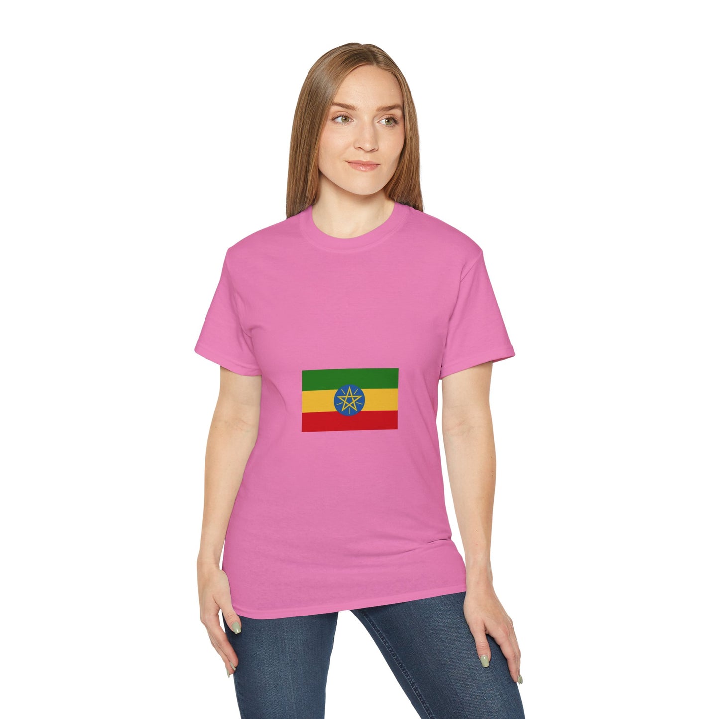Unisex Ultra Cotton Tee -- Ethiopian Federal Flag Tshirt