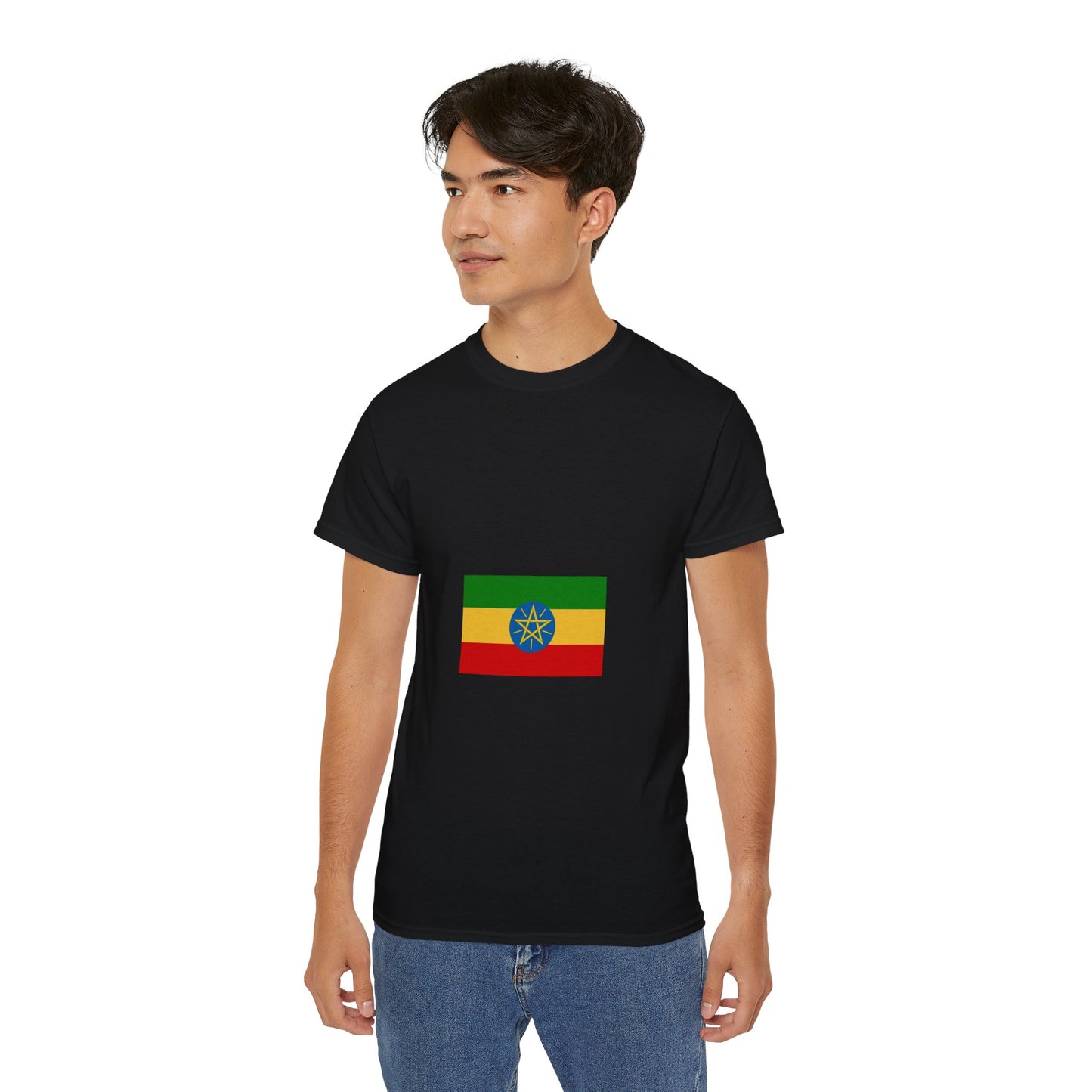 Unisex Ultra Cotton Tee -- Ethiopian Federal Flag Tshirt
