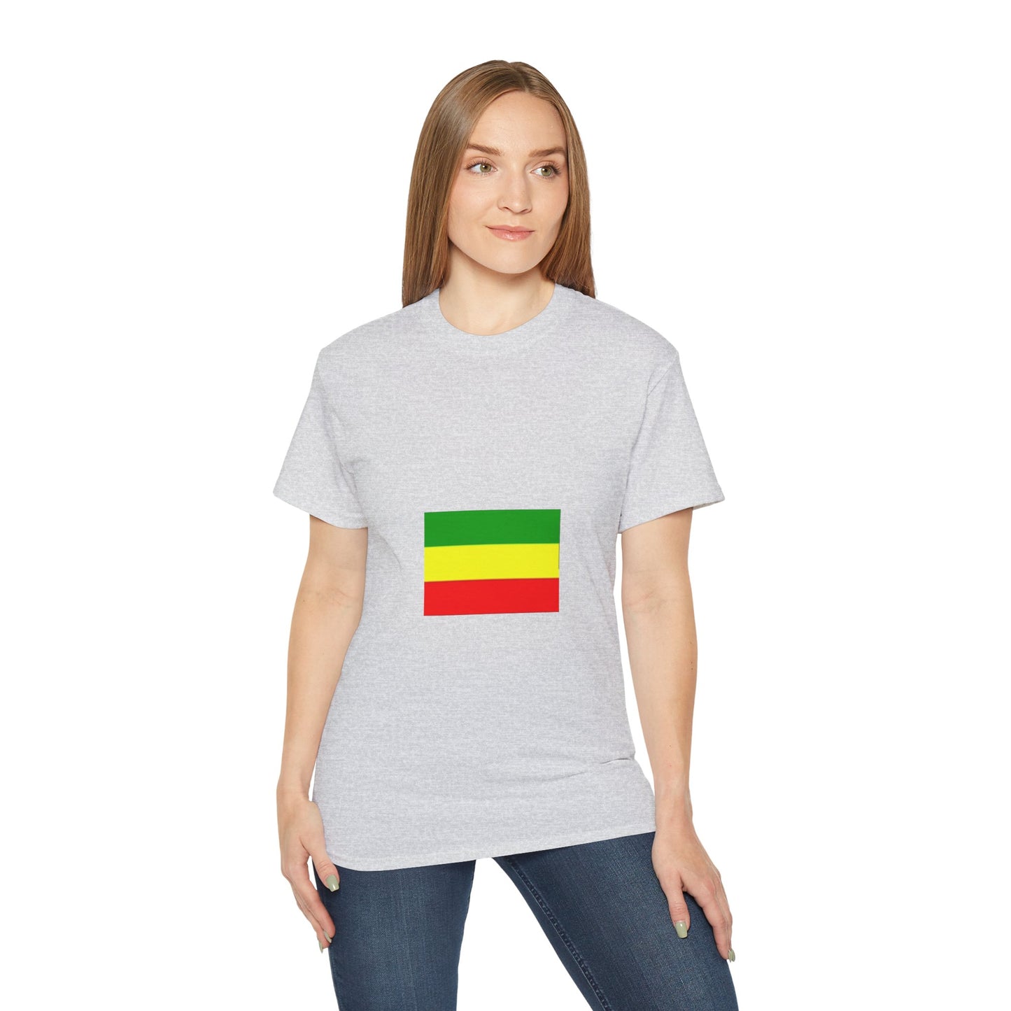Unisex Ultra Cotton Tee - Ethiopan Flag no star