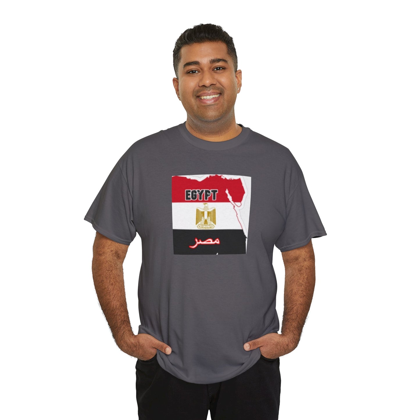 Unisex Heavy Cotton Tee -- Egypt flag and map