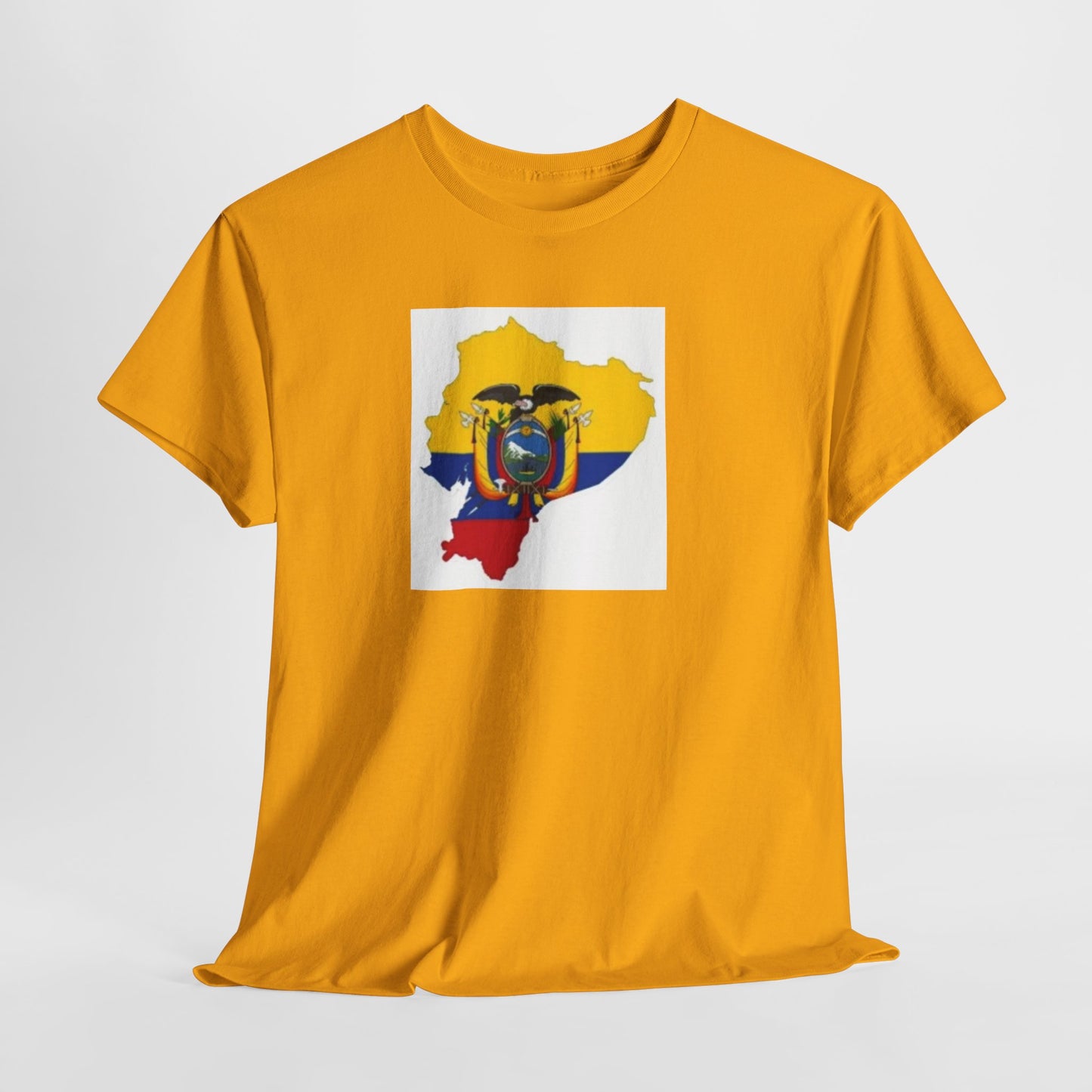 Unisex Heavy Cotton Tee -- Ecuador flag and map