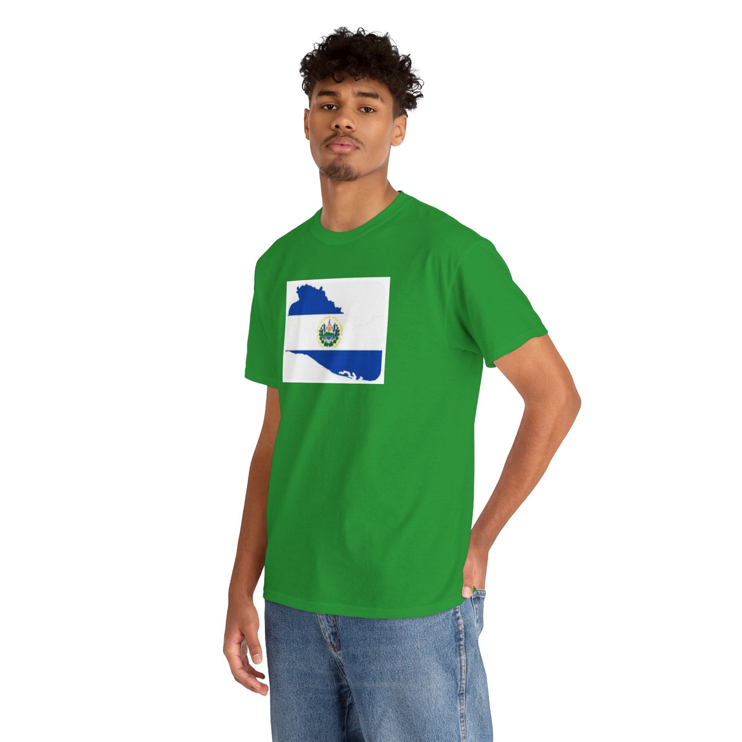 Unisex Heavy Cotton Tee -- el Salvador flag and map