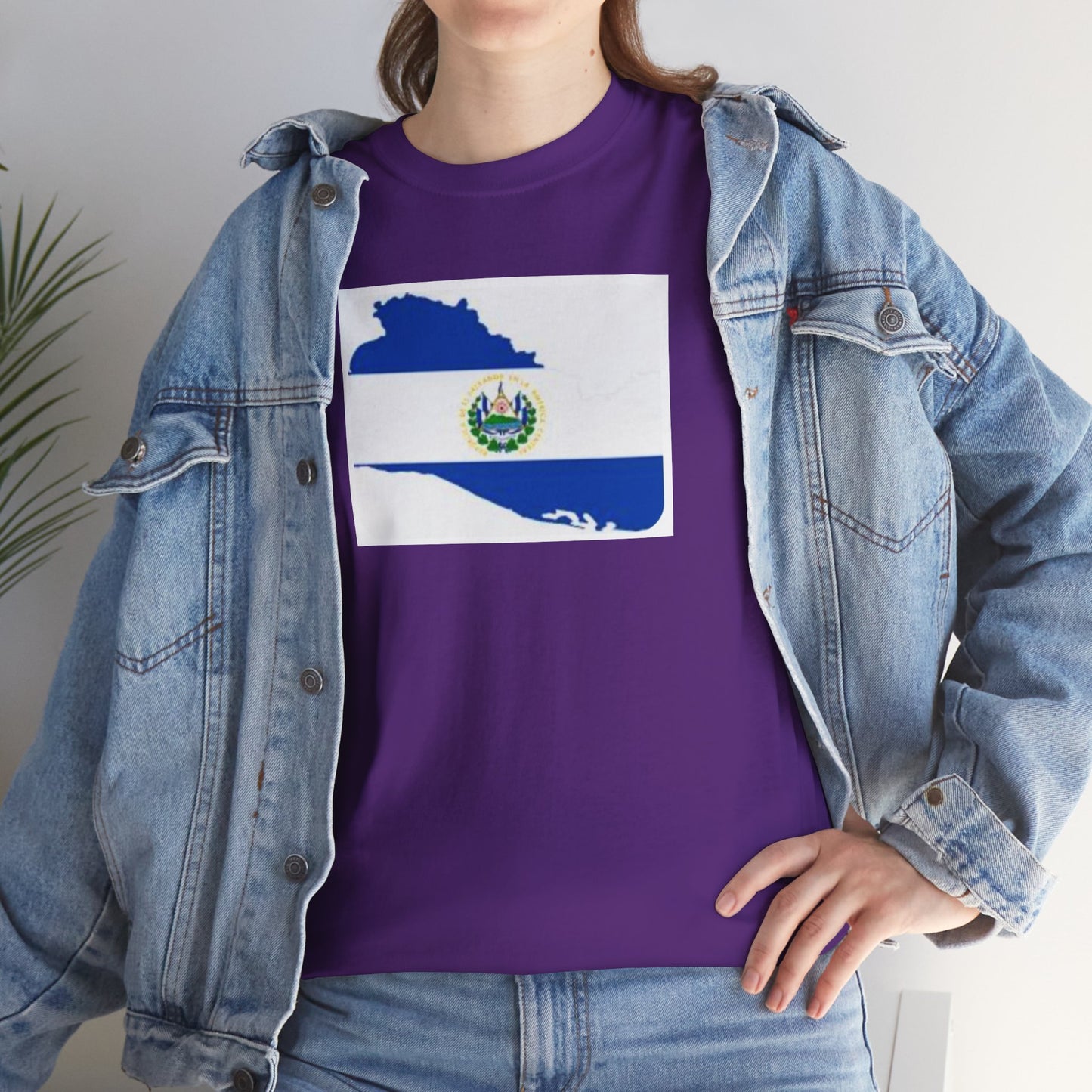 Unisex Heavy Cotton Tee -- el Salvador flag and map