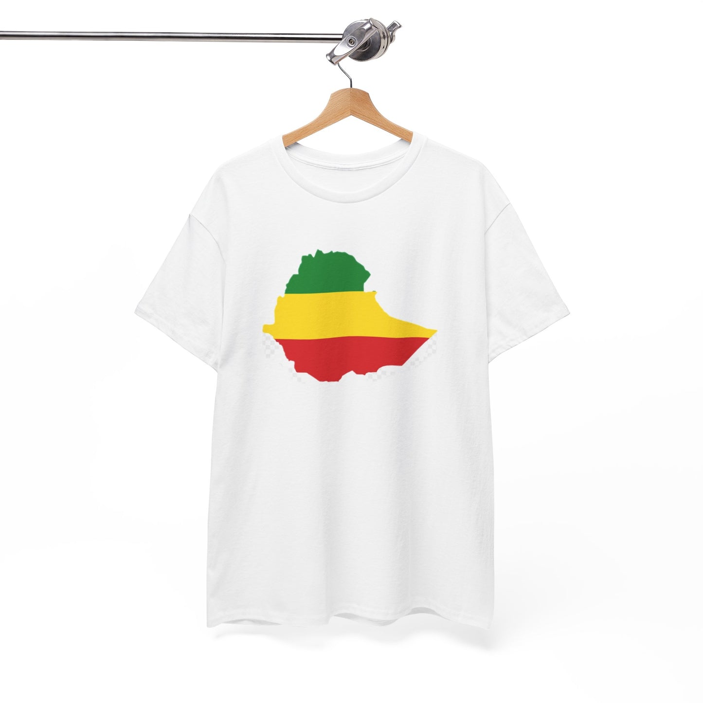 Unisex Heavy Cotton Tee -- Ethiopia flag and map