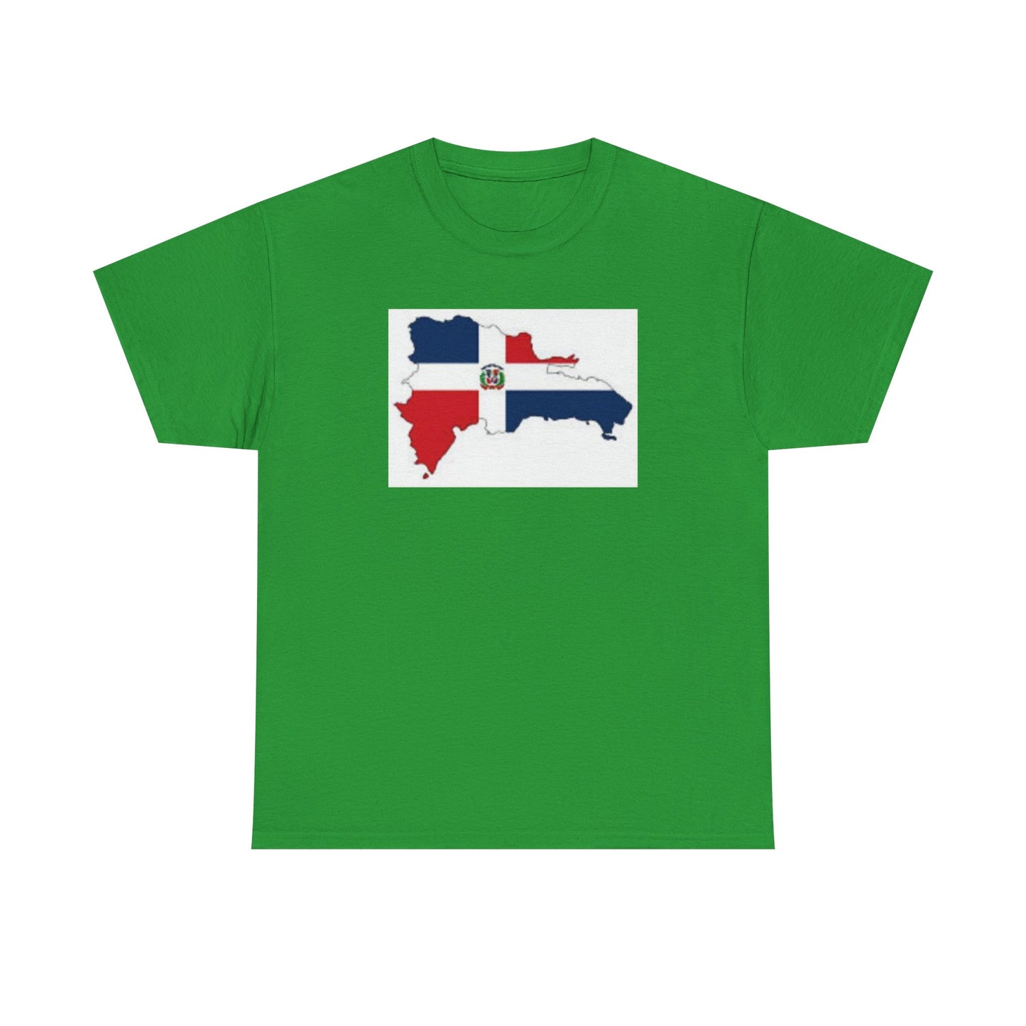 Unisex Heavy Cotton Tee -- Dominican Republic flag and map