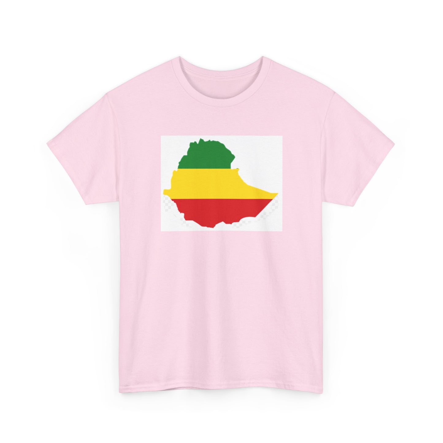 Unisex Heavy Cotton Tee -- Ethiopia flag and map