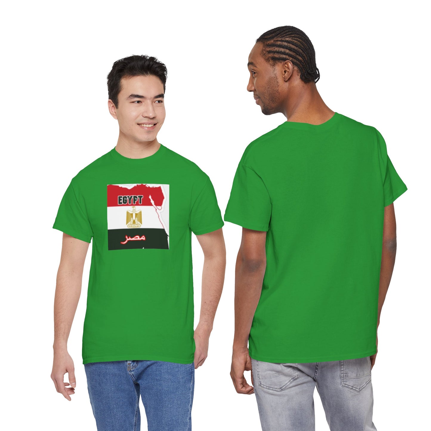 Unisex Heavy Cotton Tee -- Egypt flag and map