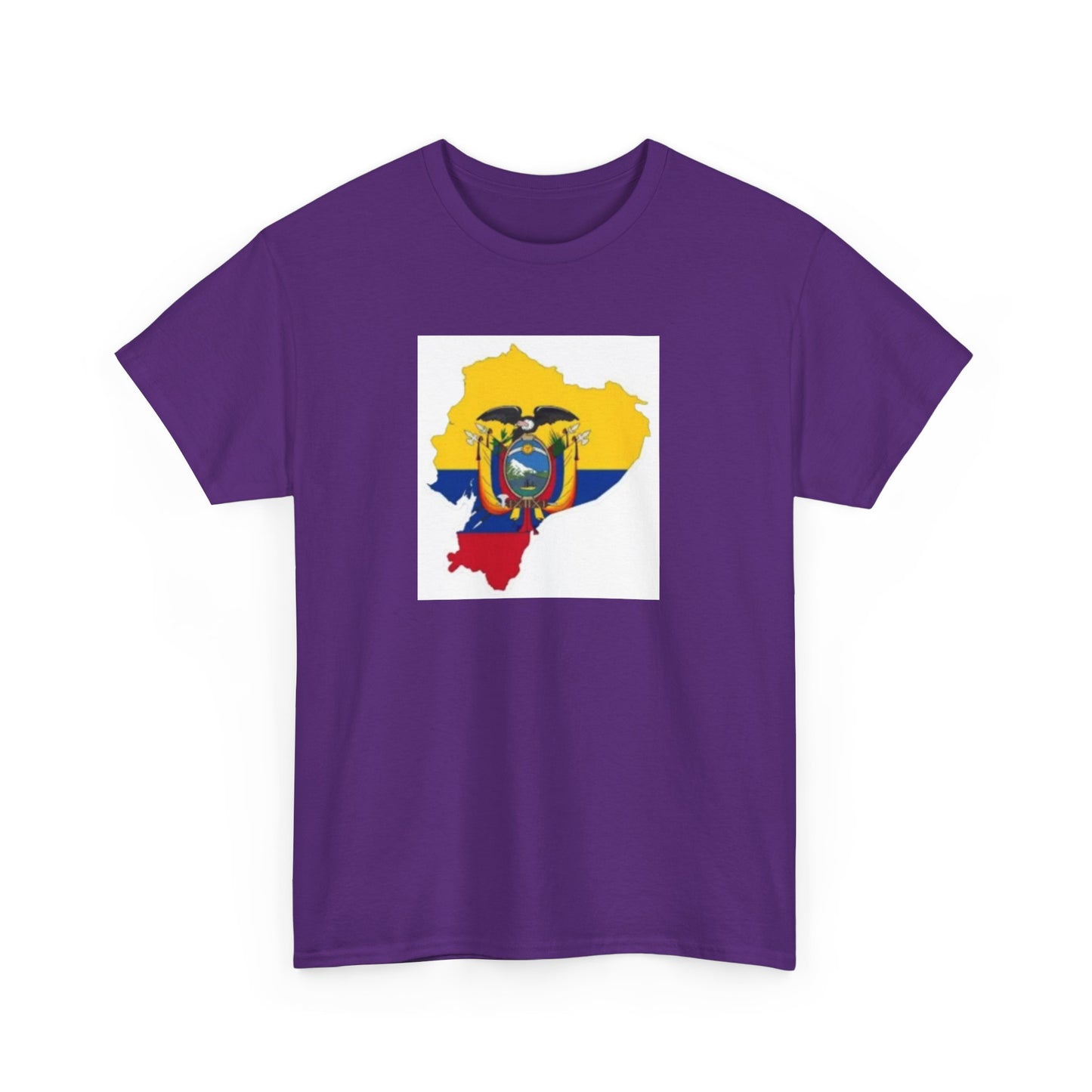 Unisex Heavy Cotton Tee -- Ecuador flag and map