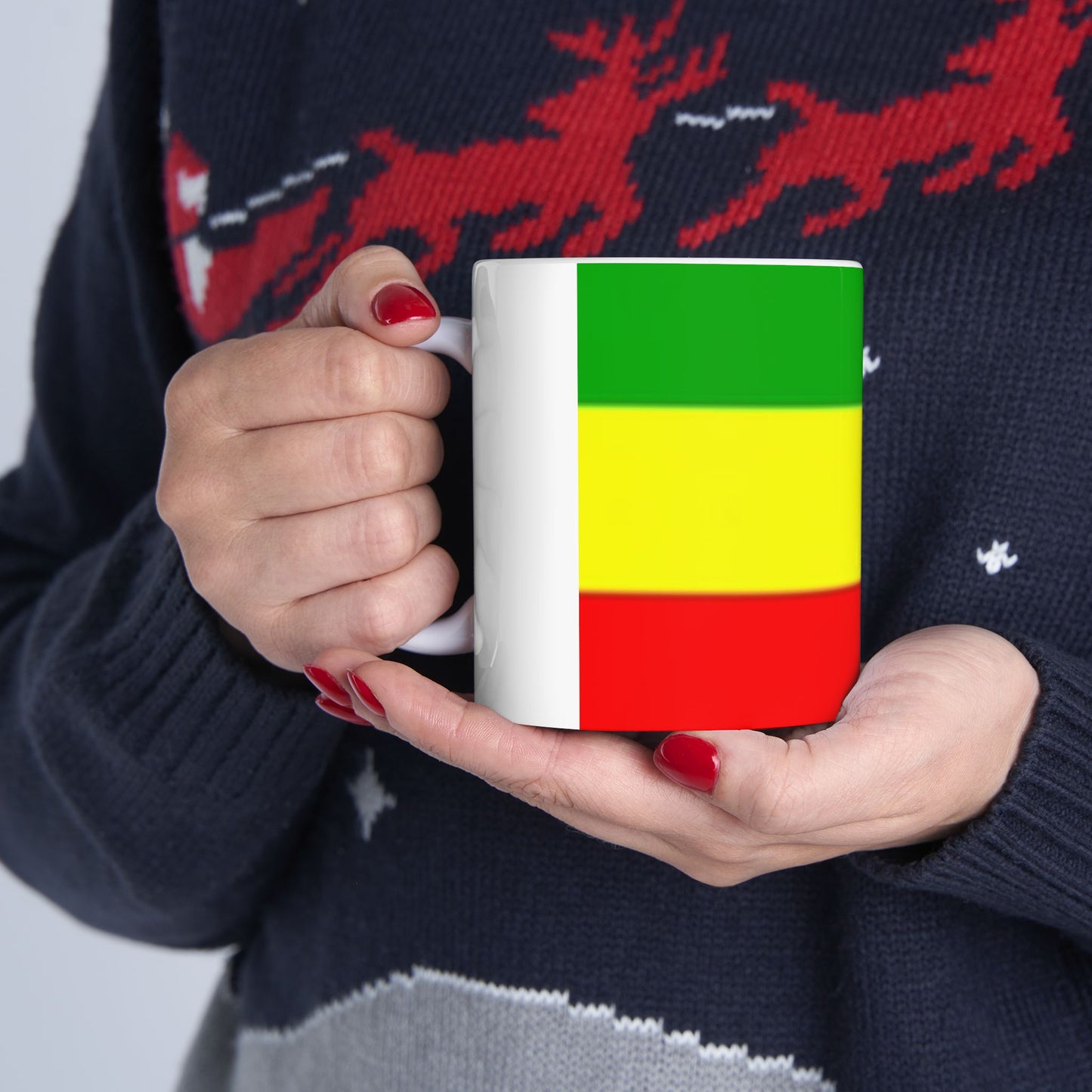 Ceramic Mug 11oz -- Ethiopan Flag no Star
