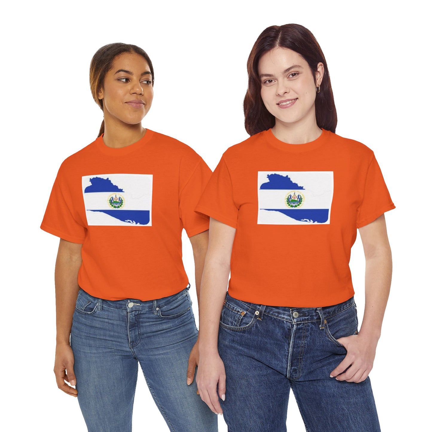 Unisex Heavy Cotton Tee -- el Salvador flag and map