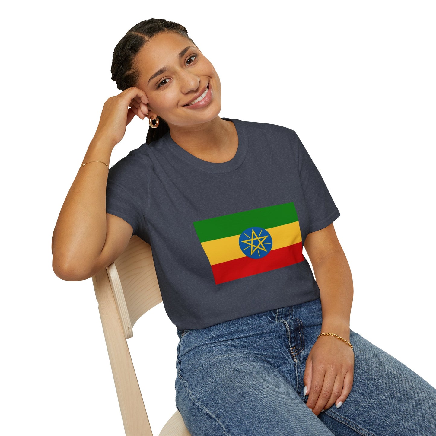 Unisex Softstyle T-Shirt -- Ethiopia Federal Flag
