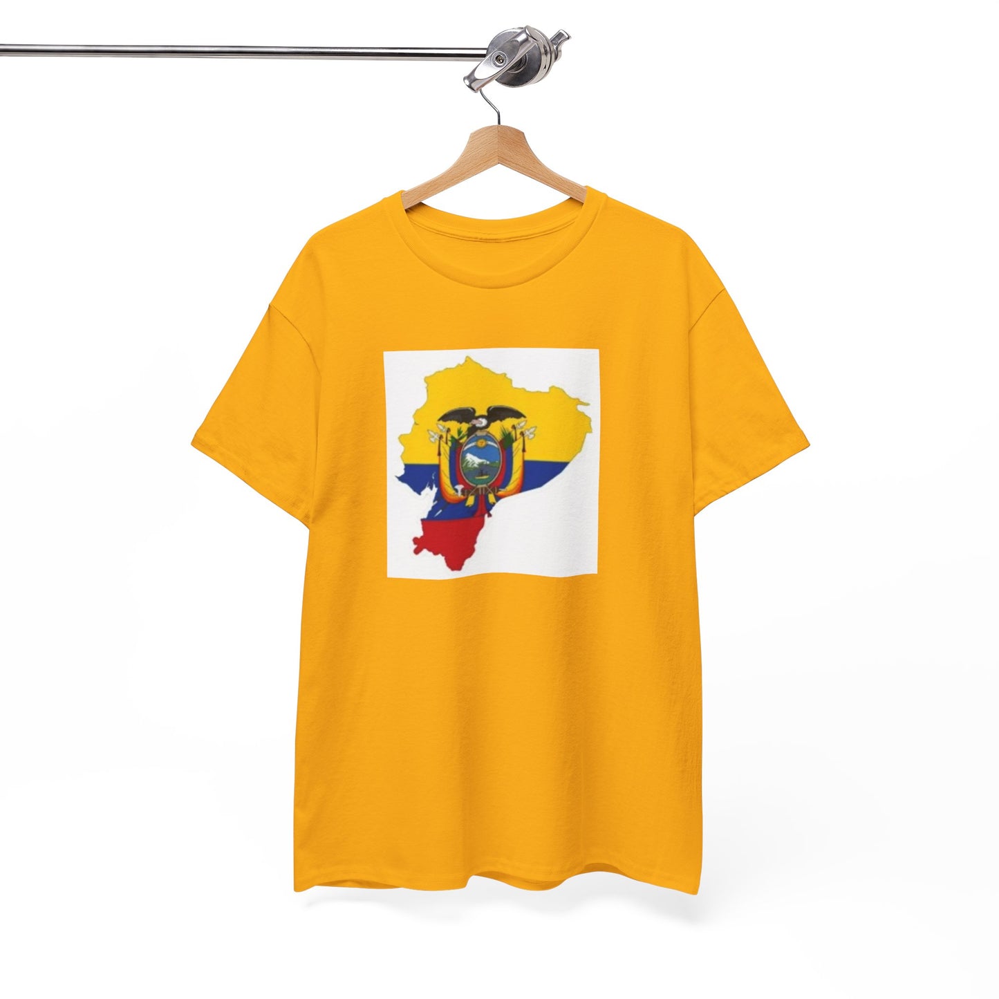 Unisex Heavy Cotton Tee -- Ecuador flag and map