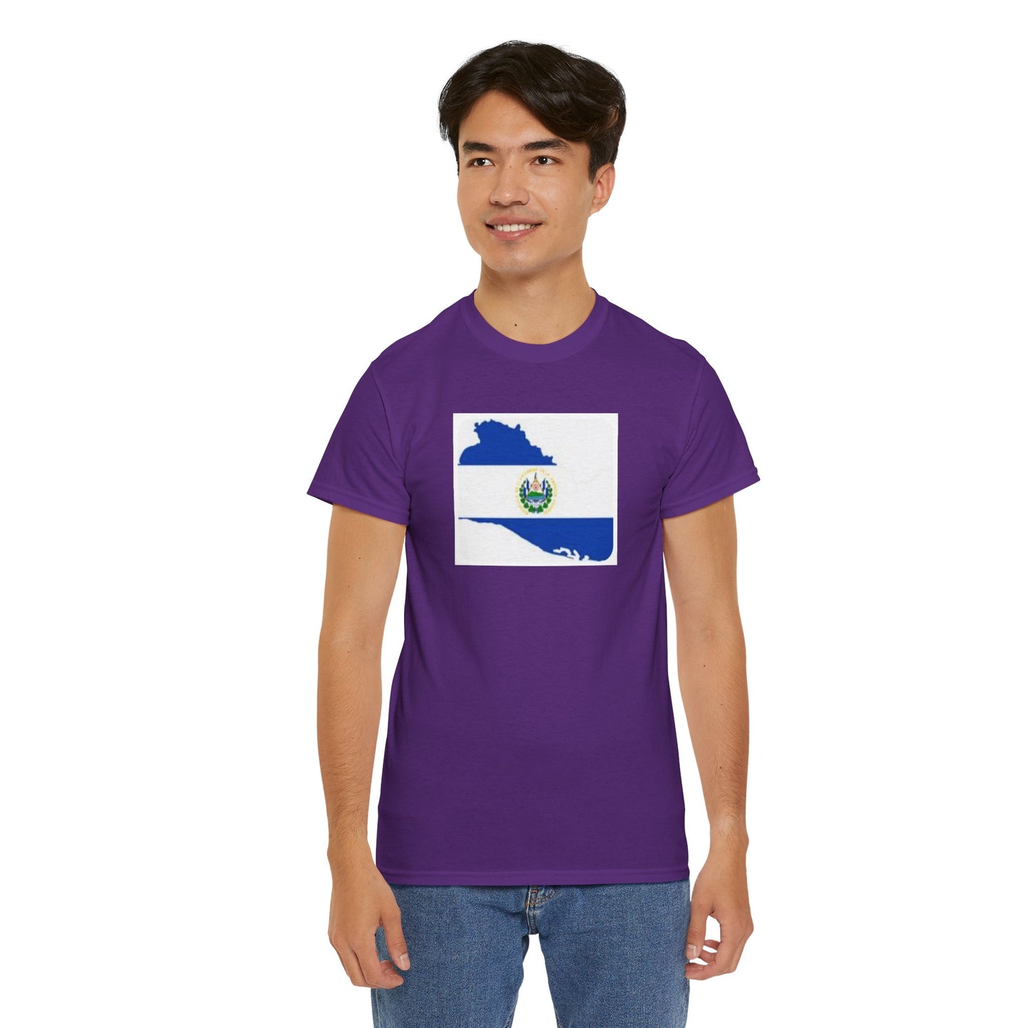 Unisex Heavy Cotton Tee -- el Salvador flag and map