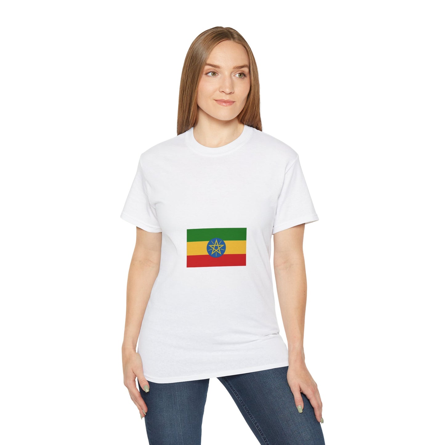 Unisex Ultra Cotton Tee -- Ethiopian Federal Flag Tshirt
