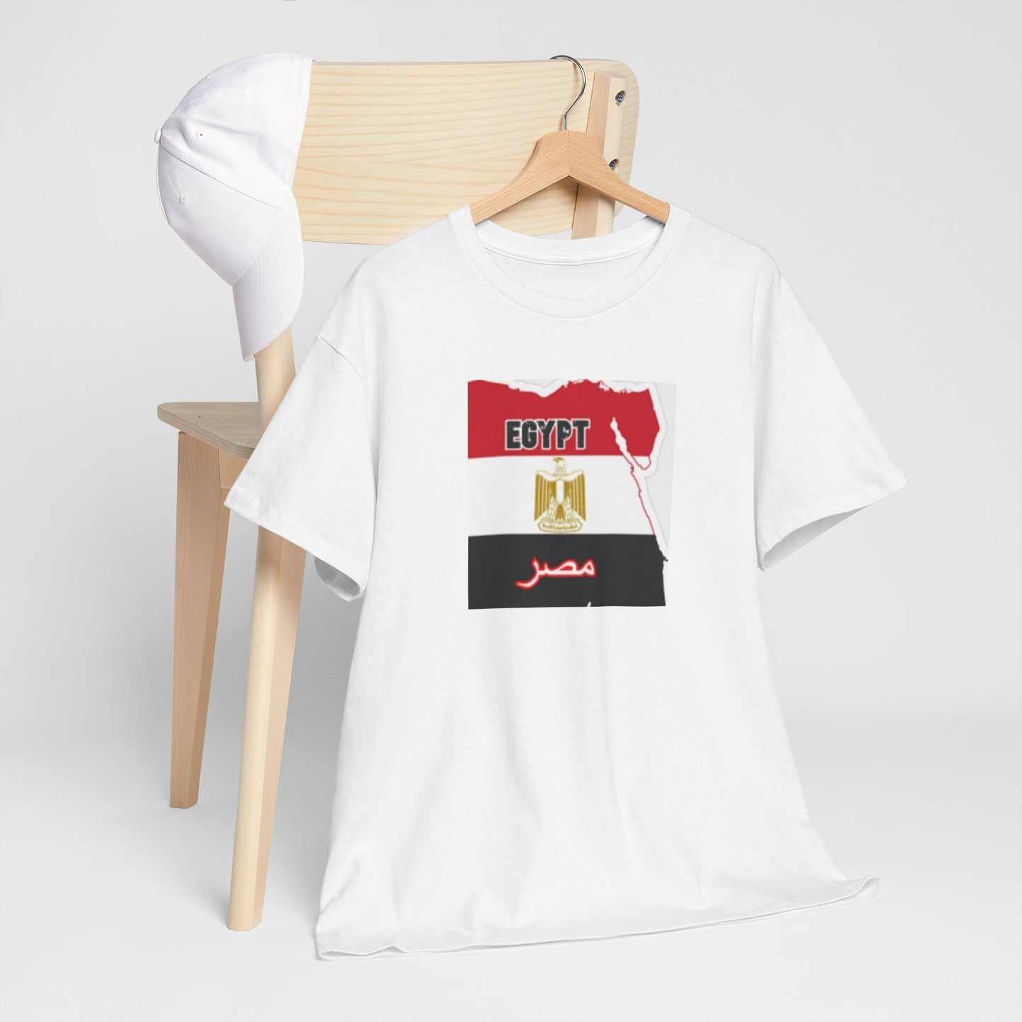 Unisex Heavy Cotton Tee -- Egypt flag and map