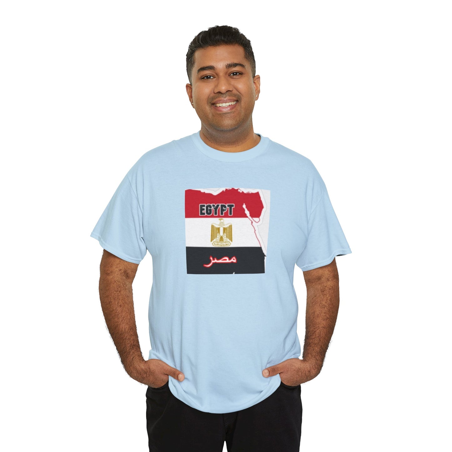 Unisex Heavy Cotton Tee -- Egypt flag and map